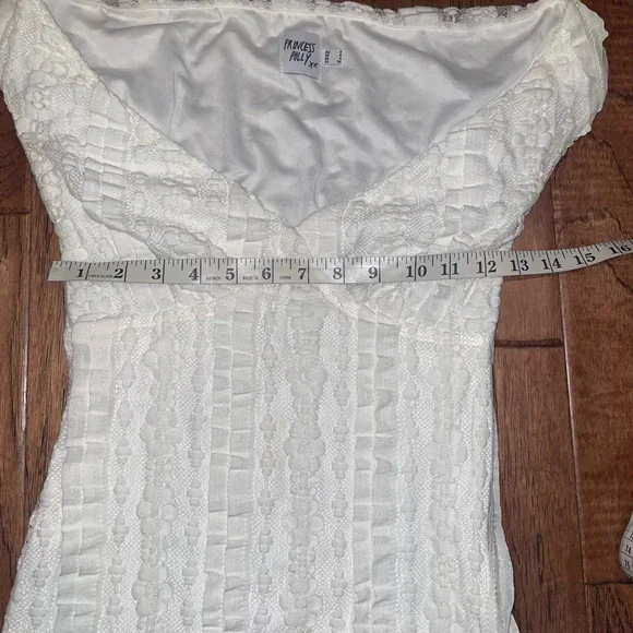 Princess Polly Breezy Off the Shoulder Mini Dress White size 4 - Picture 12 of 12